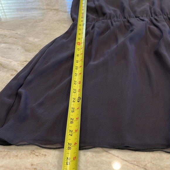 ANGL 100% Silk Strappy Mini Dress | Dark Grey | Size‎ Medium - Picture 6 of 12